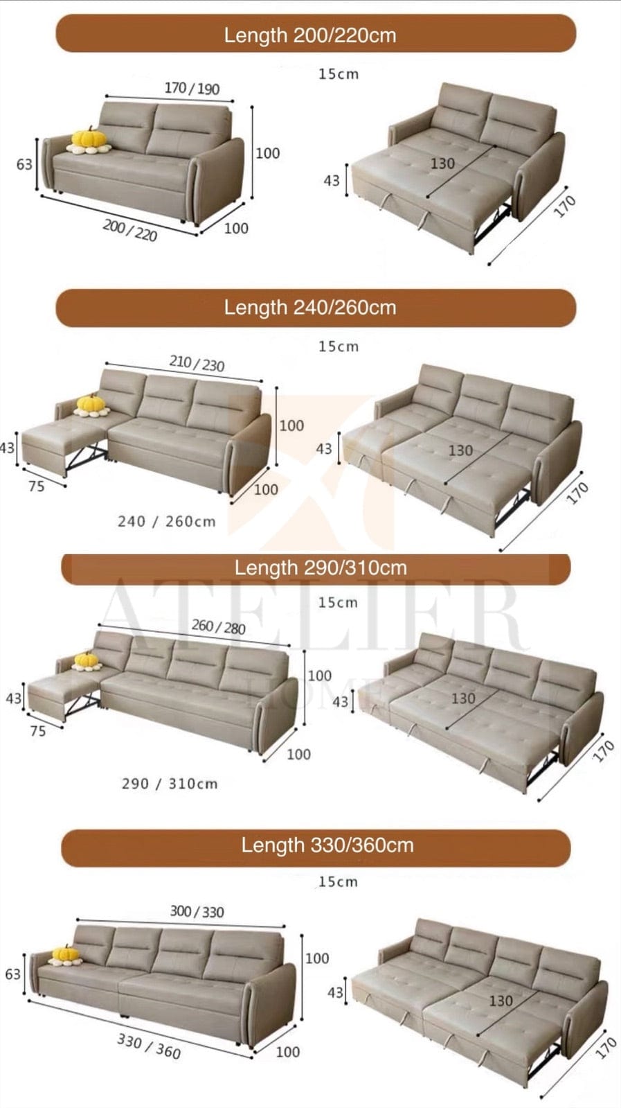 Home Atelier Tris Sofa Bed