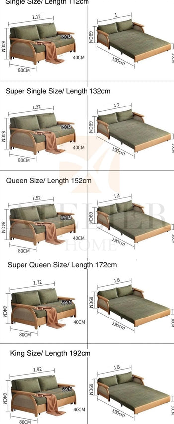 Home Atelier Vegas Storage Sofa Bed