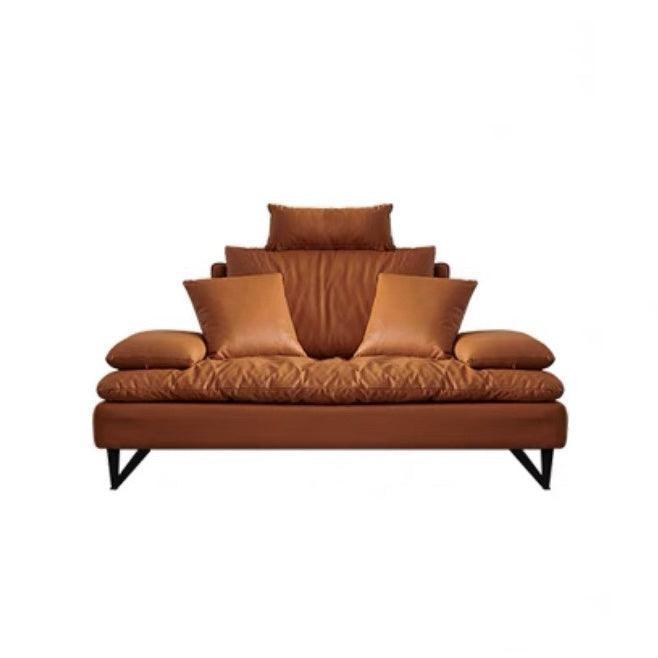 Home Atelier Water and Stain Repellent Leather-Aire / 1 seater / Dark Grey Tania Slider Sofa
