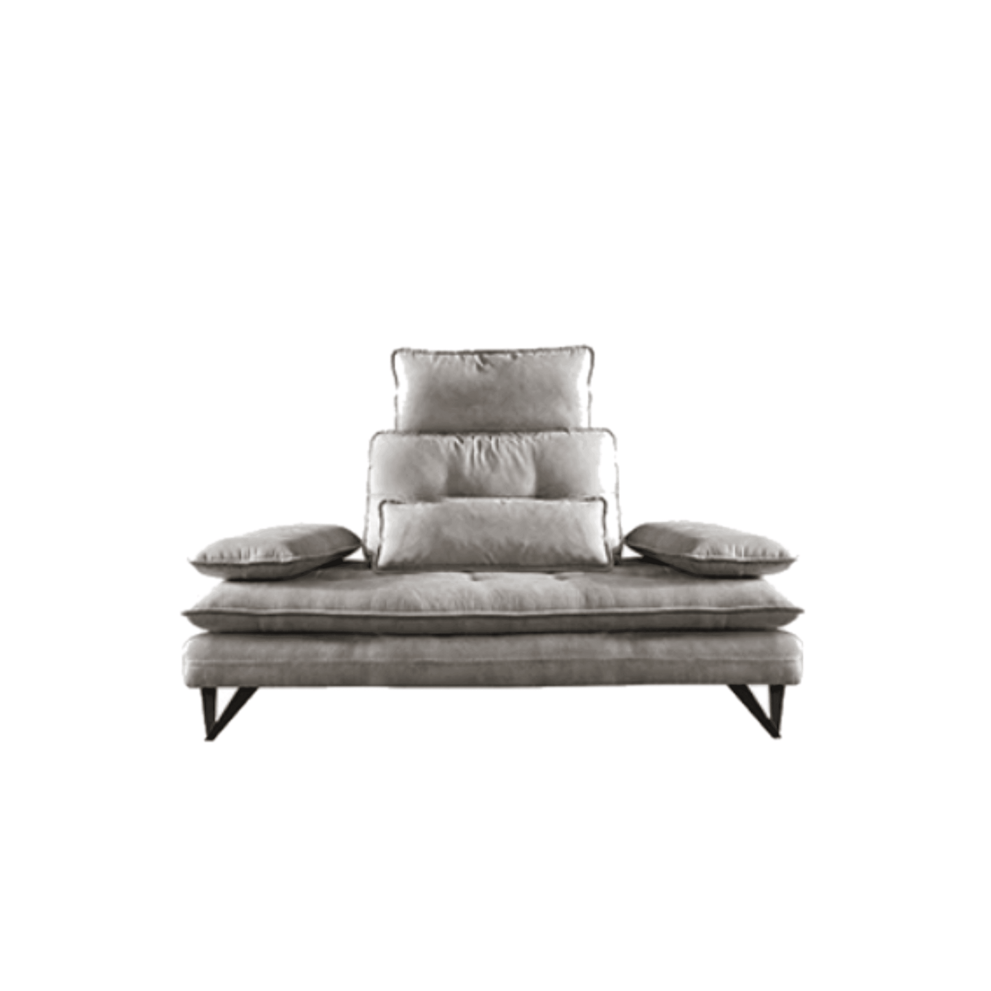 Home Atelier Water and Stain Repellent Leather-Aire / 1 seater/ Length 140cm / Dark Grey Moretti Slider Sofa