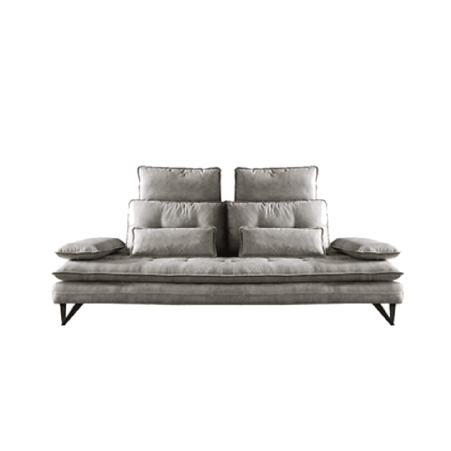 Home Atelier Water and Stain Repellent Leather-Aire / 2 seater/ Length 185cm / Black Moretti Slider Sofa