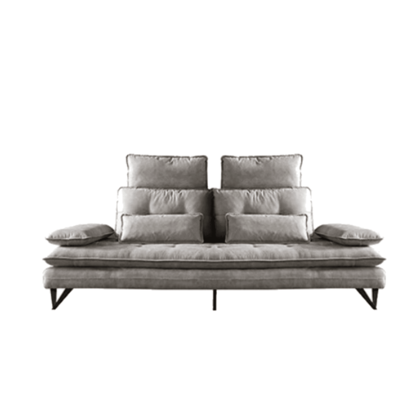 Home Atelier Water and Stain Repellent Leather-Aire / 3 seater/ Length 220cm / Black Moretti Slider Sofa
