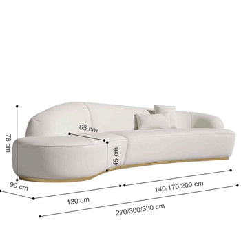 Home Atelier Finn Scratch Resistant Sectional Curve Sofa