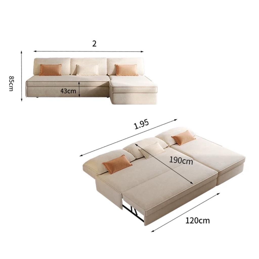 Home Atelier Whitney Sectional Sofa Bed