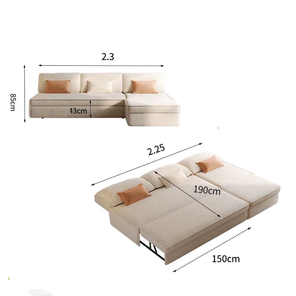 Home Atelier Whitney Sectional Sofa Bed