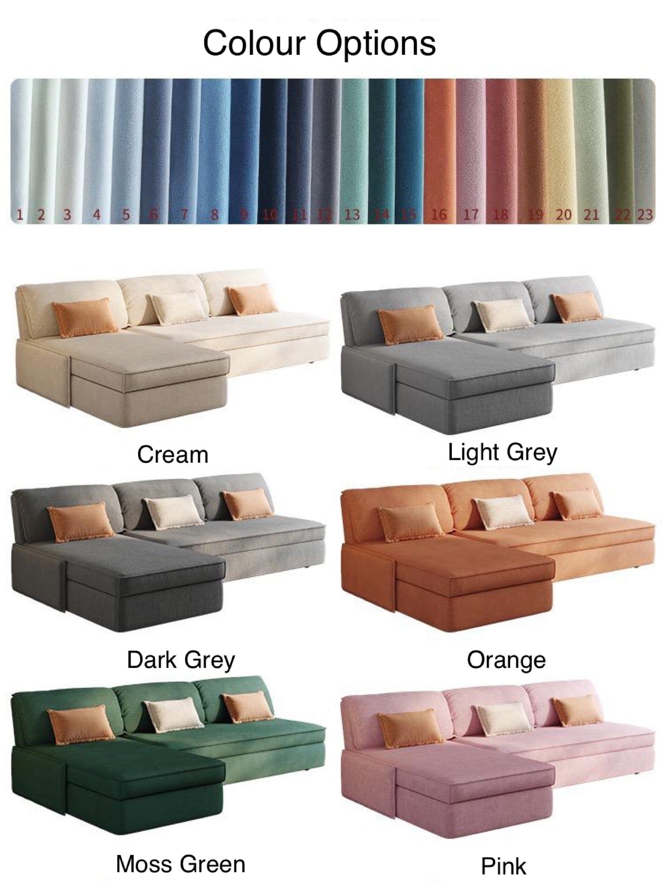 Home Atelier Whitney Sectional Sofa Bed