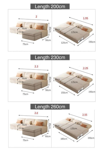 Home Atelier Whitney Sectional Sofa Bed