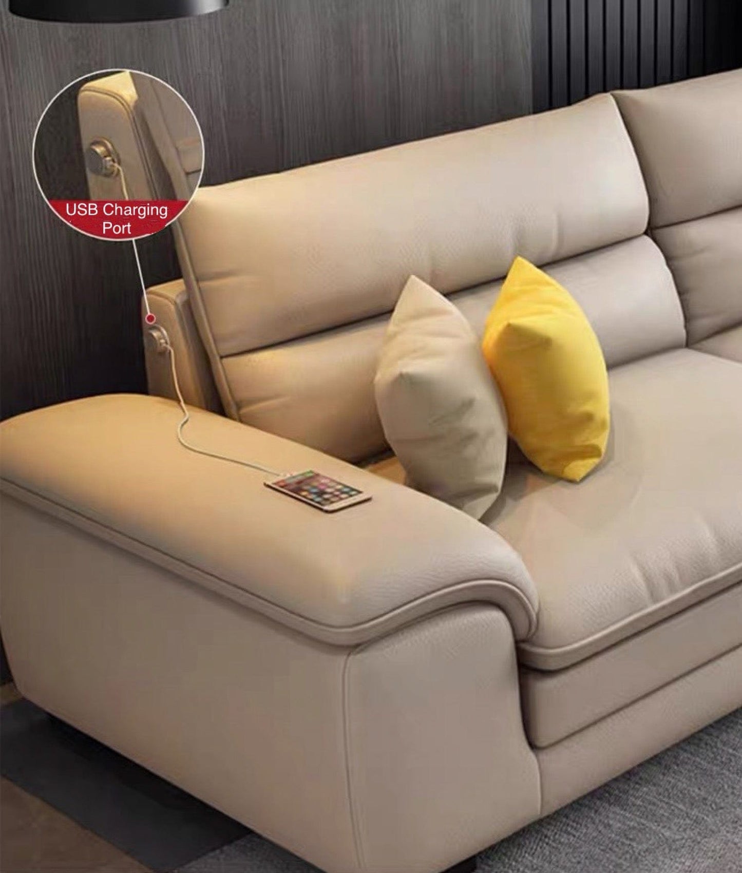 Home Atelier Wilford Leather Sectional Sofa