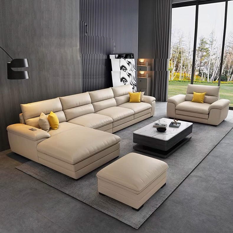 Home Atelier Wilford Leather Sectional Sofa