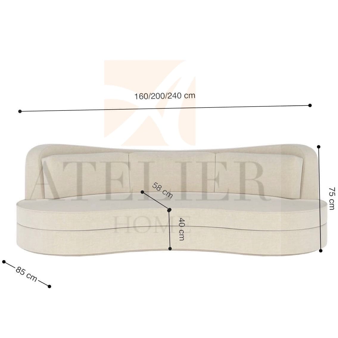 Home Atelier Zavier Curve Sofa
