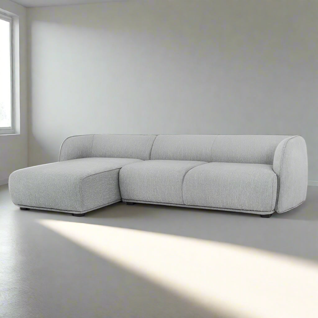 CLC2744-FA 3 Seater Left Chaise Sofa - Graphite Grey