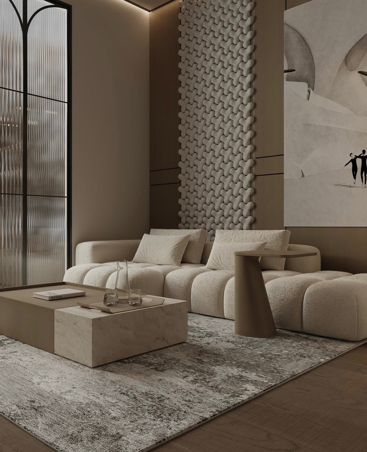 Miranda Boucle Side Chaise Sofa