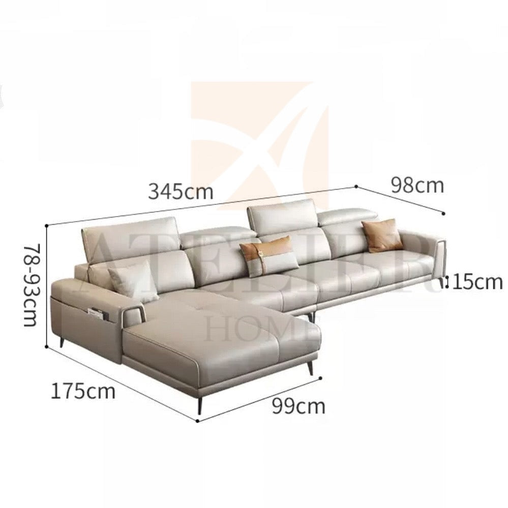 Kaiser Sectional Leather Sofa