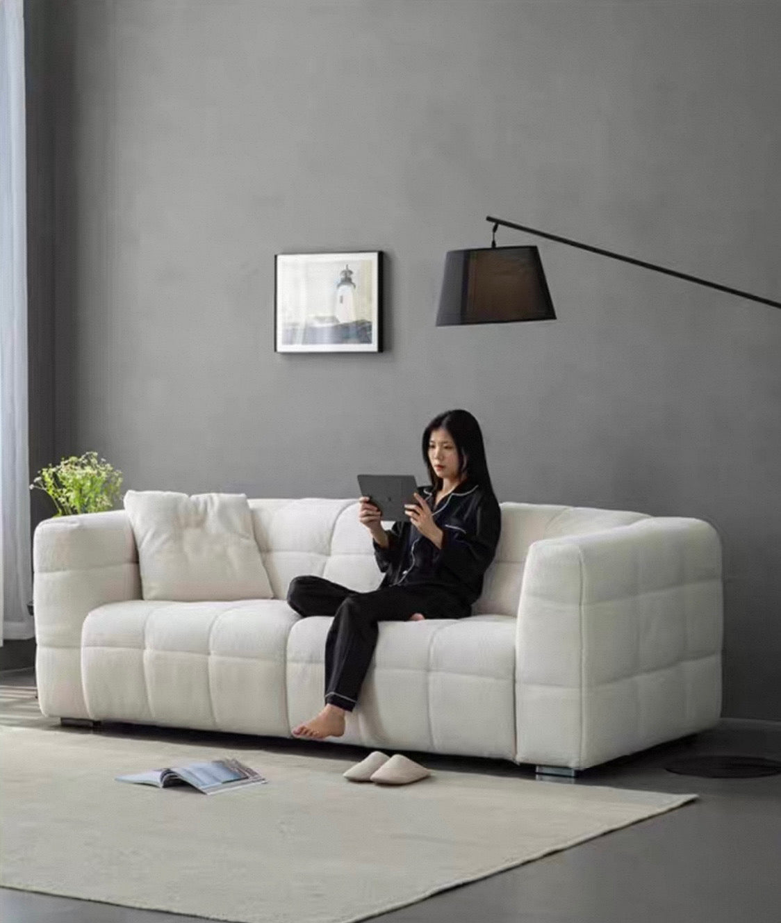 Felix Performance Boucle Foldable Sofa Bed with Mattress