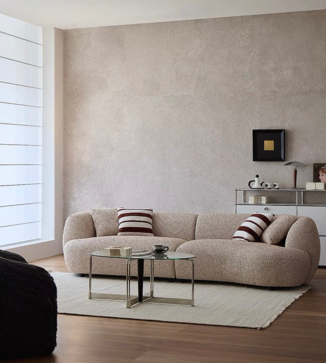 Tusca Performance Boucle Sectional Curve Sofa