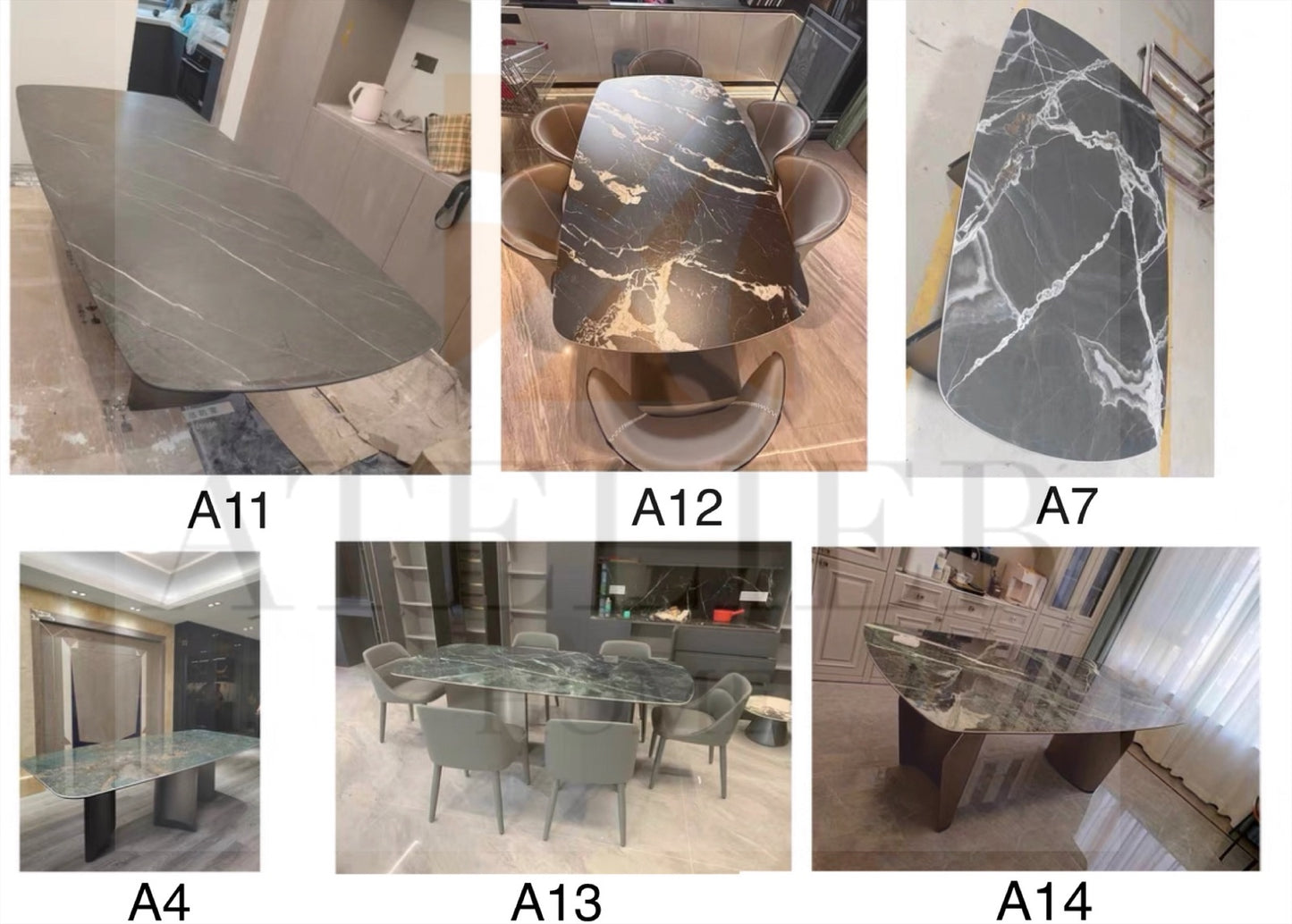 Alfredo Modern Sintered Stone Dining Table