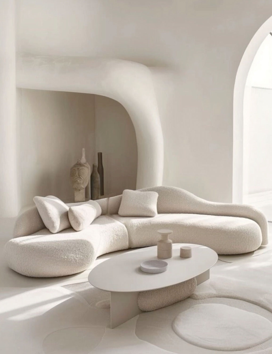 Trilium Performance Boucle Curve Sofa
