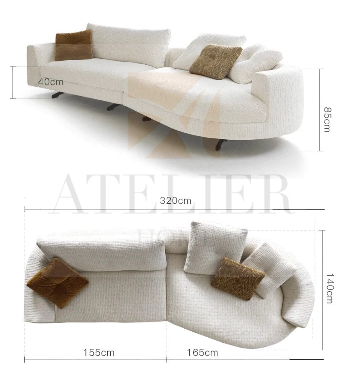 Lincoln Sectional Curve Sofa