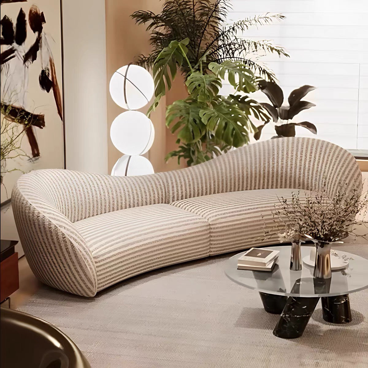 Zasper Scratch Resistant Curve Sofa