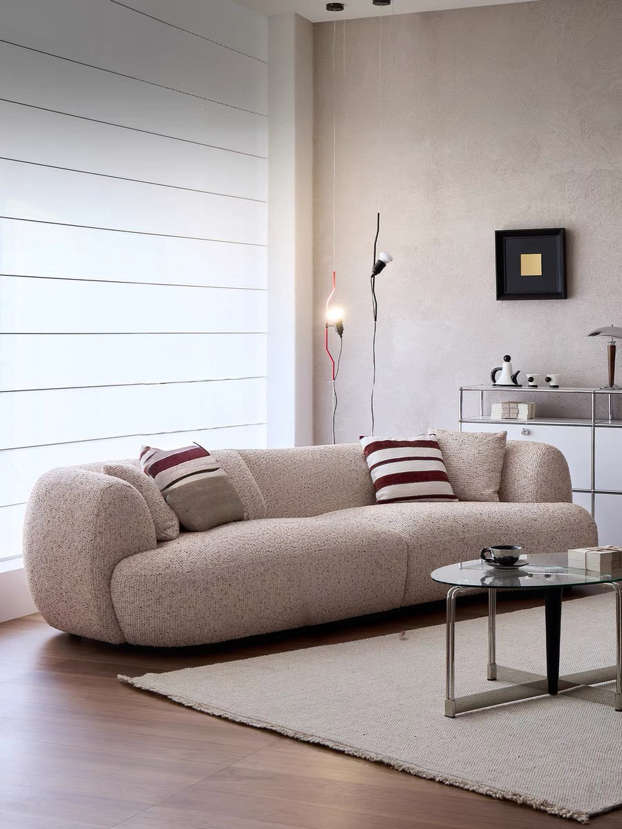 Tusca Performance Boucle Sectional Curve Sofa
