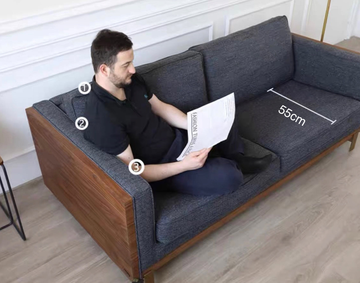 Tildon Foldable Sofa Bed with Mattress