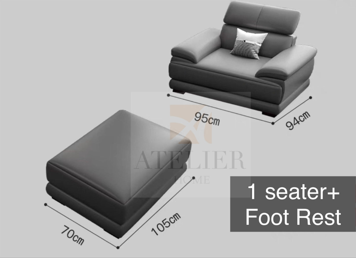Danzo Sectional Genuine Leather Sofa