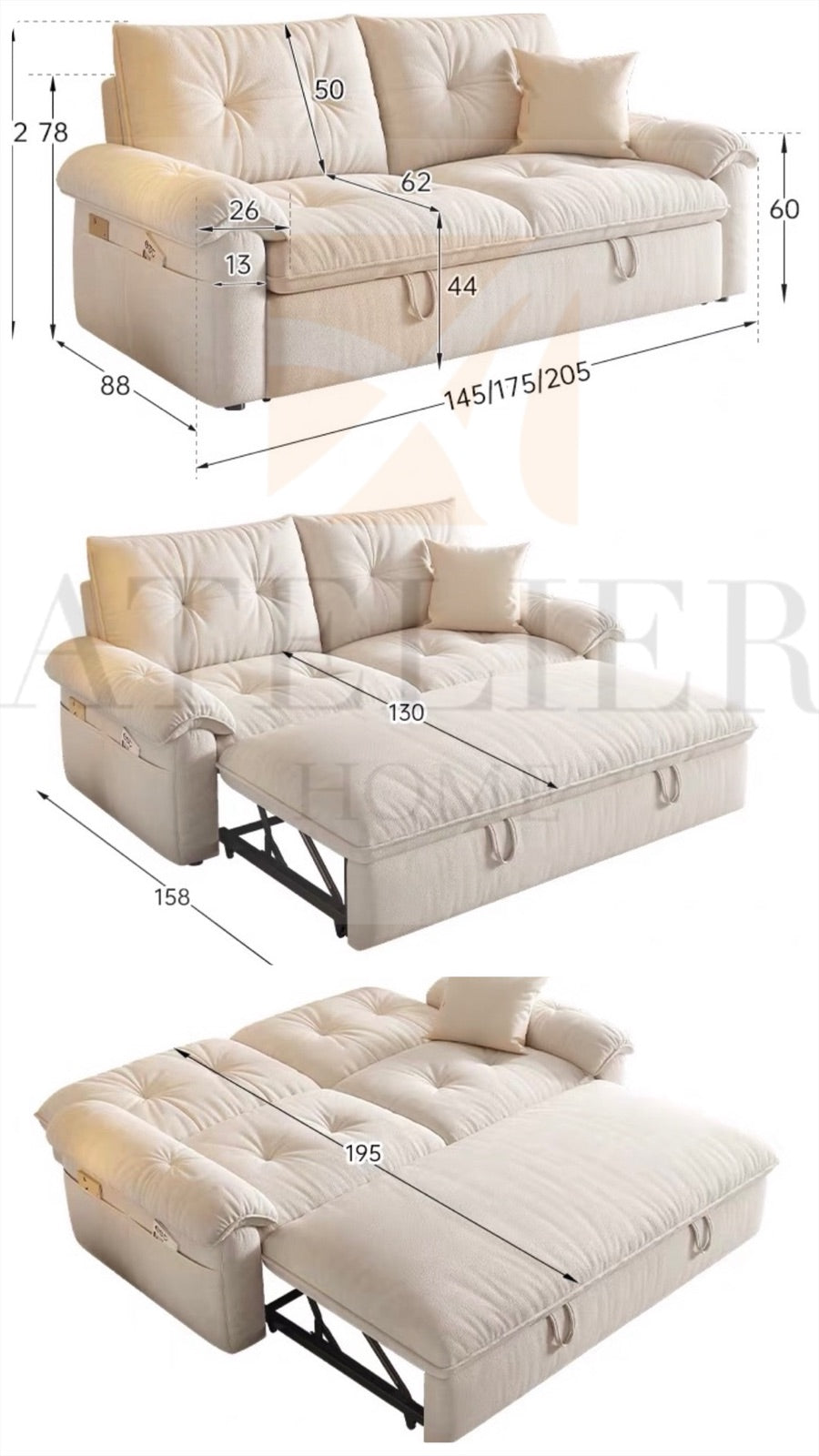 Tila Scratch Resistant Sofa Bed