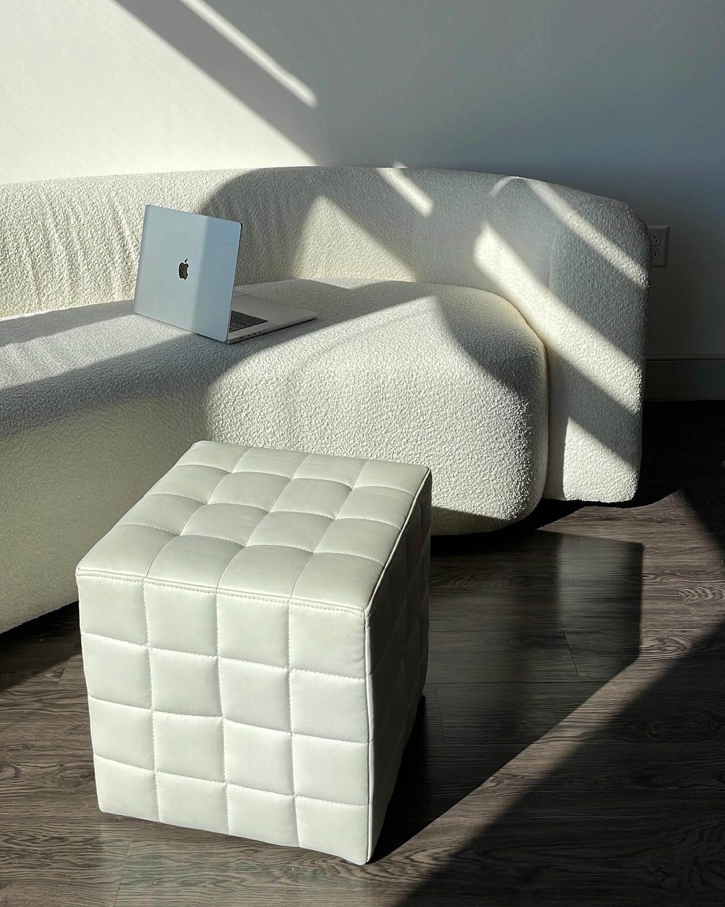 Hugger Curved Boucle Sofa