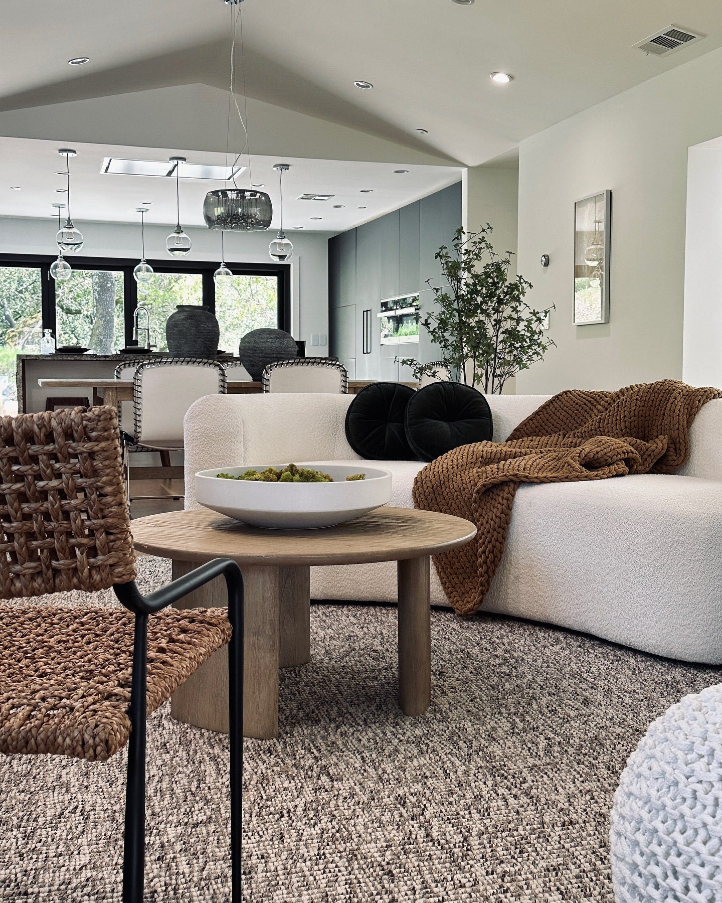 Hugger Curved Boucle Sofa