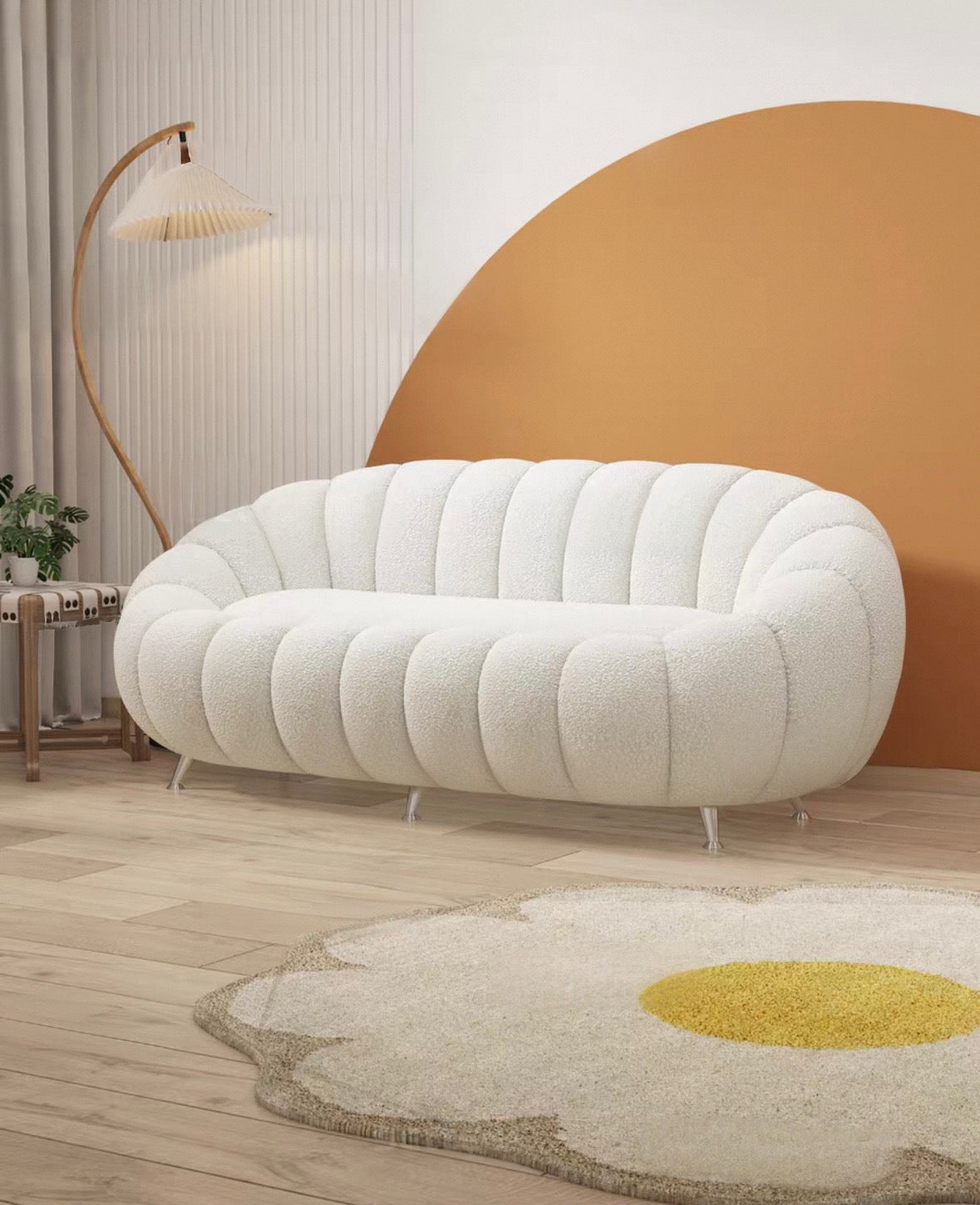 Jeron Performance Boucle Curve Sofa