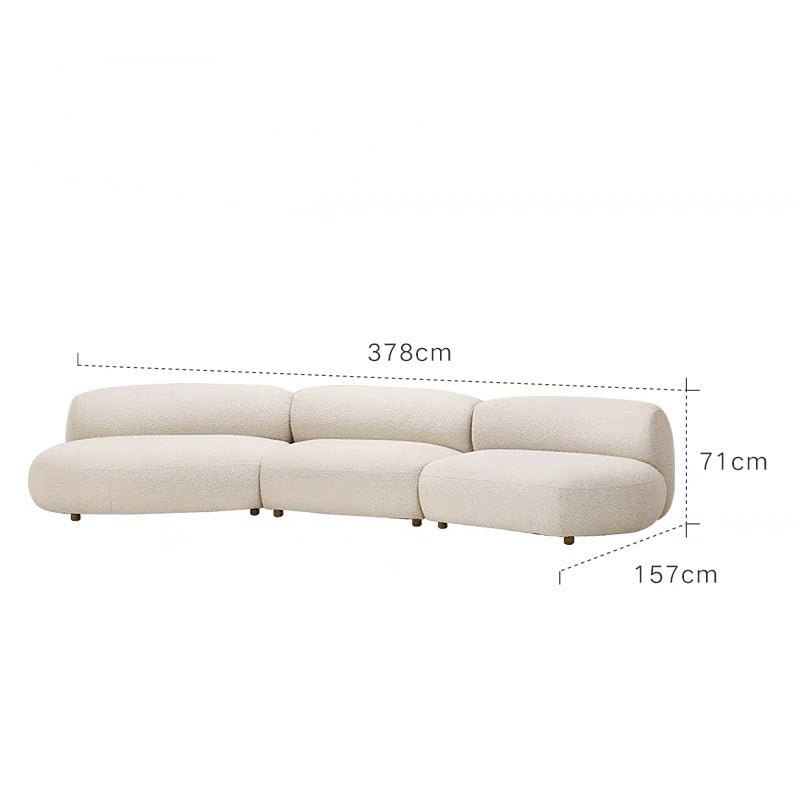 Casper Performance Boucle Sectional Curve Sofa