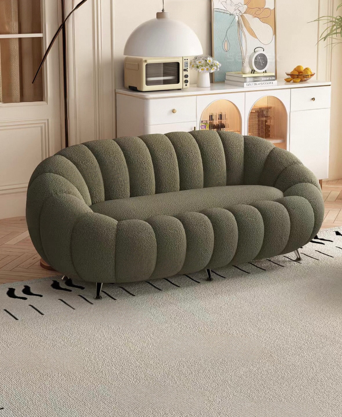 Jeron Performance Boucle Curve Sofa