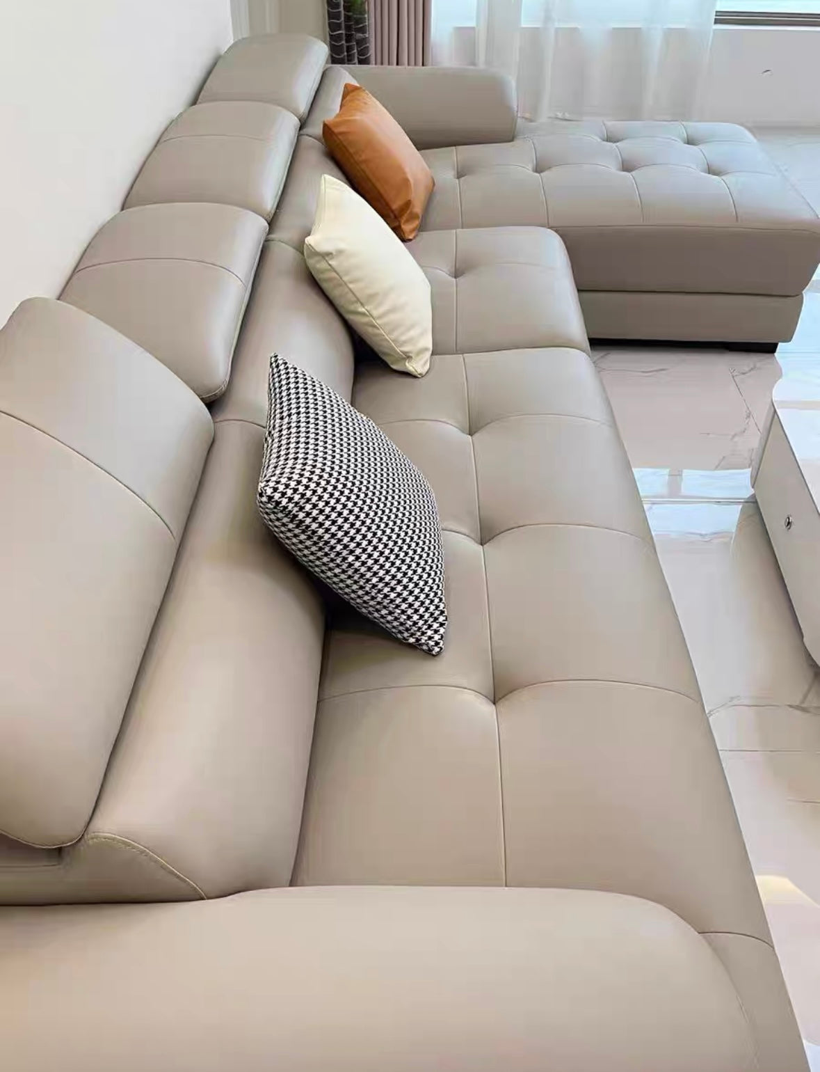 Ricardo Sectional Genuine Leather Sofa
