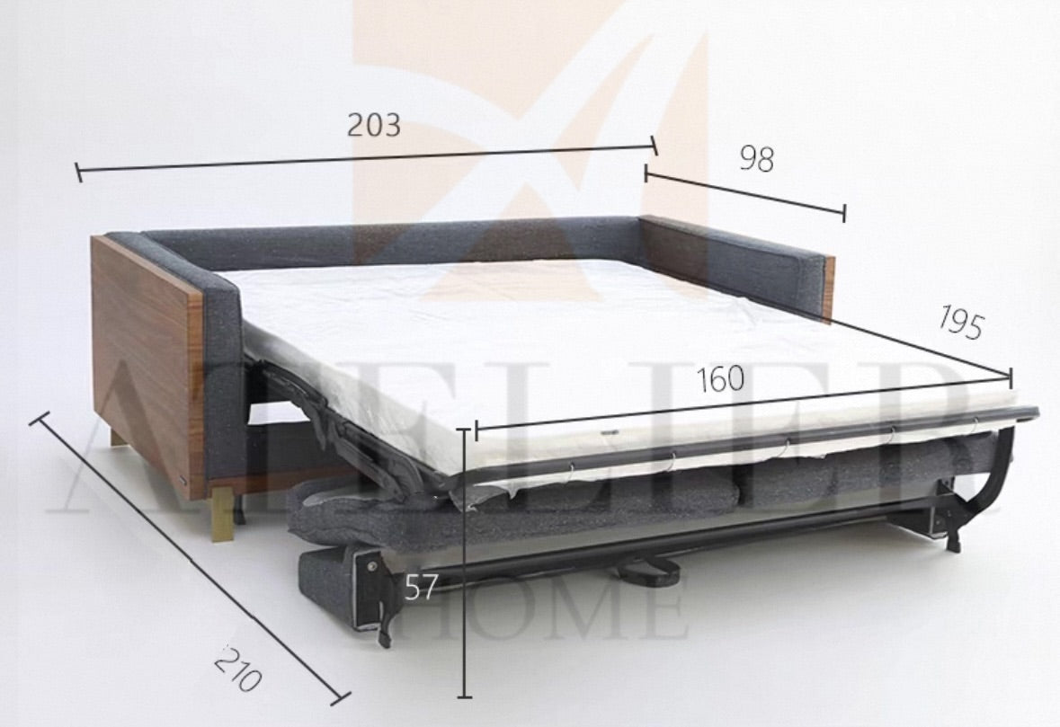 Tildon Foldable Sofa Bed with Mattress