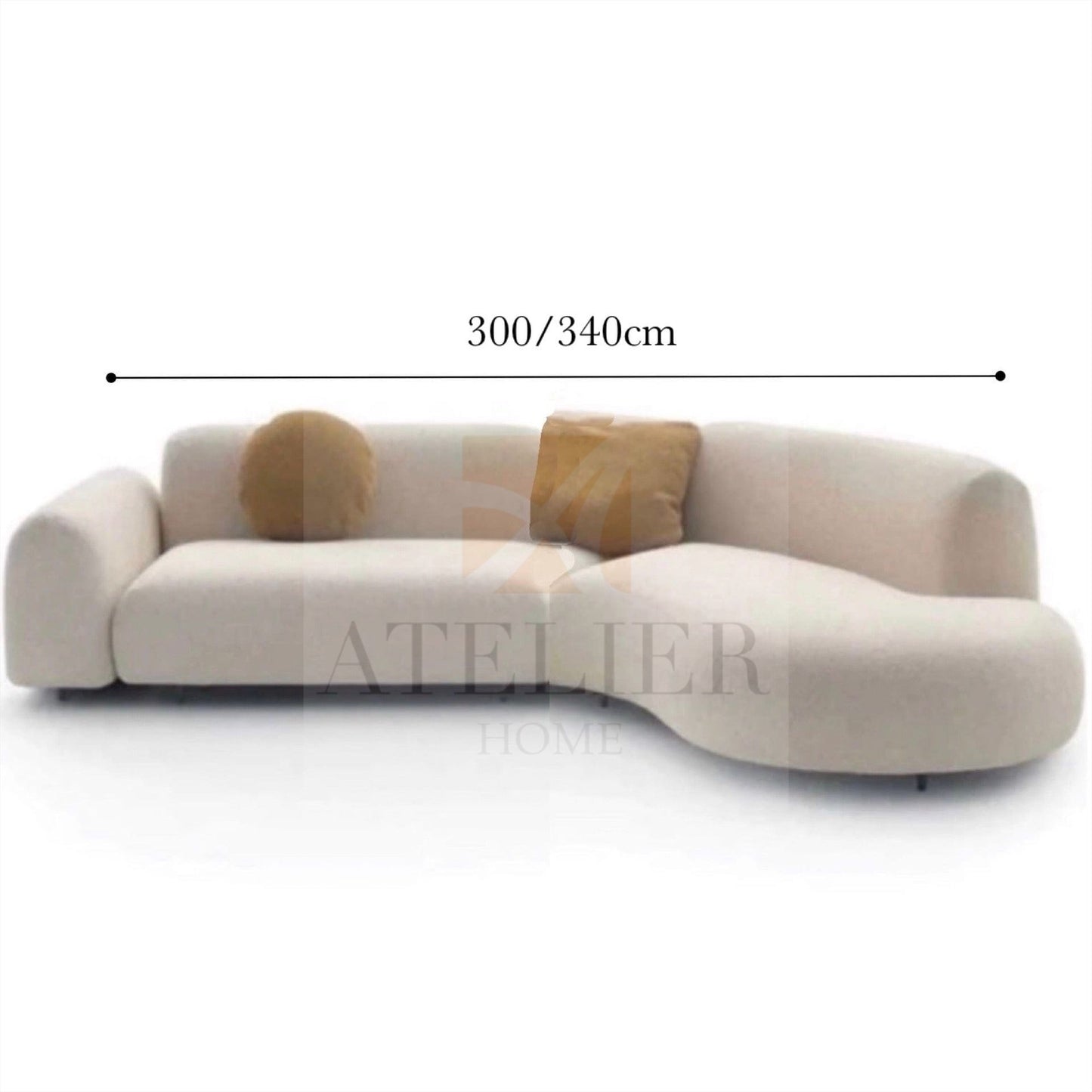 Estella Performance Boucle Curve Sofa