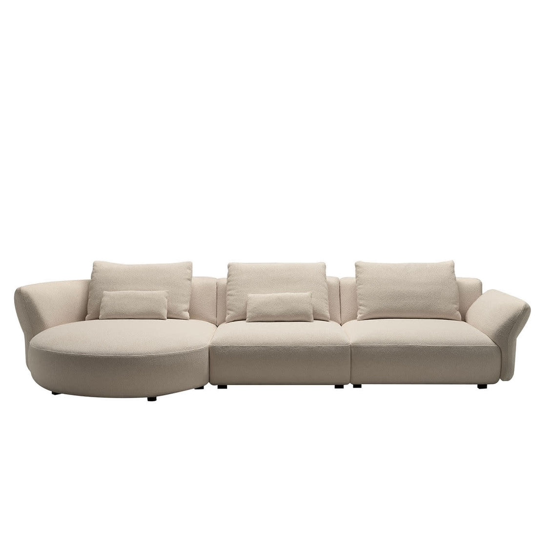 Rodrigue Performance Boucle Sectional Curve Chaise Sofa