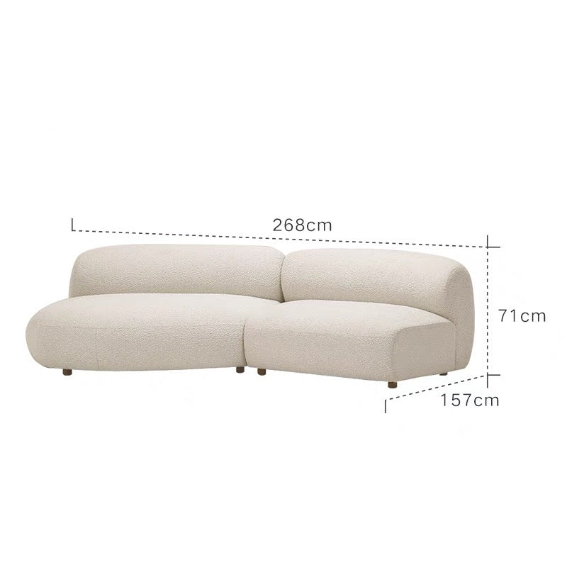 Casper Performance Boucle Sectional Curve Sofa