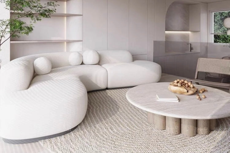 Round edge outlet sofa