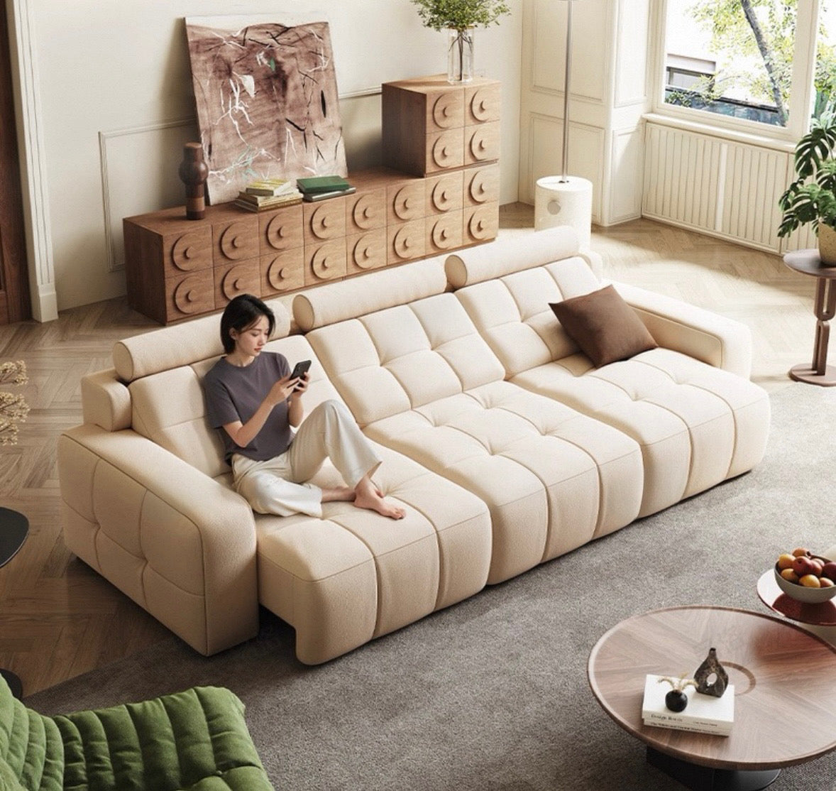 Kaven Scratch Resistant Electric Extendable Sofa Bed