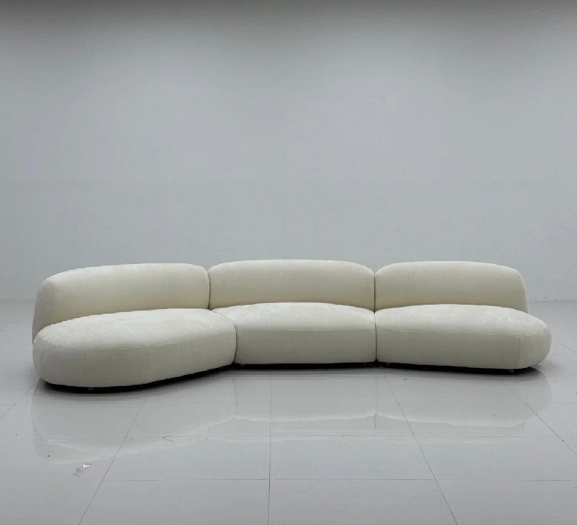 Casper Performance Boucle Sectional Curve Sofa
