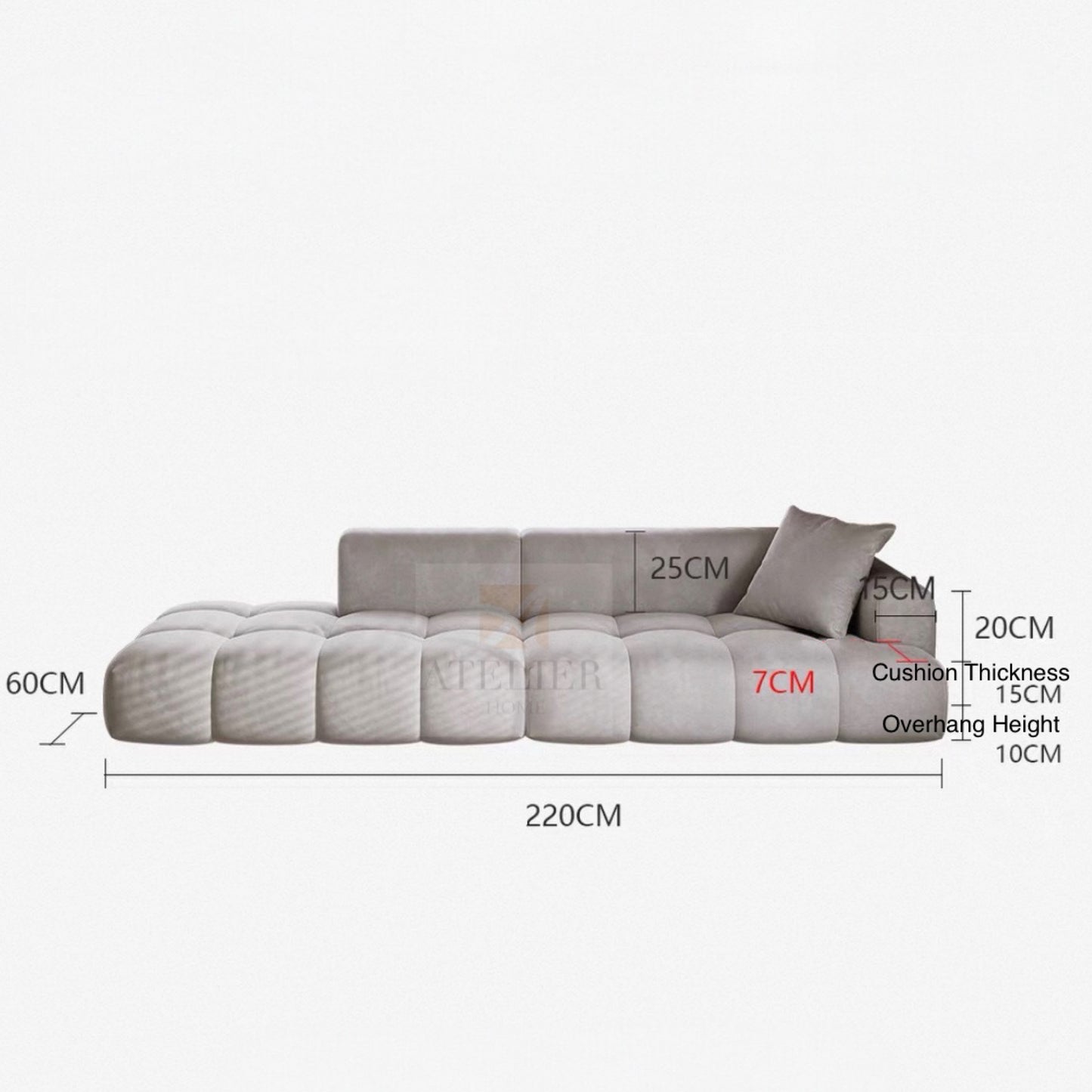 Allethia Customise Scratch Resistant Bay Window Sofa