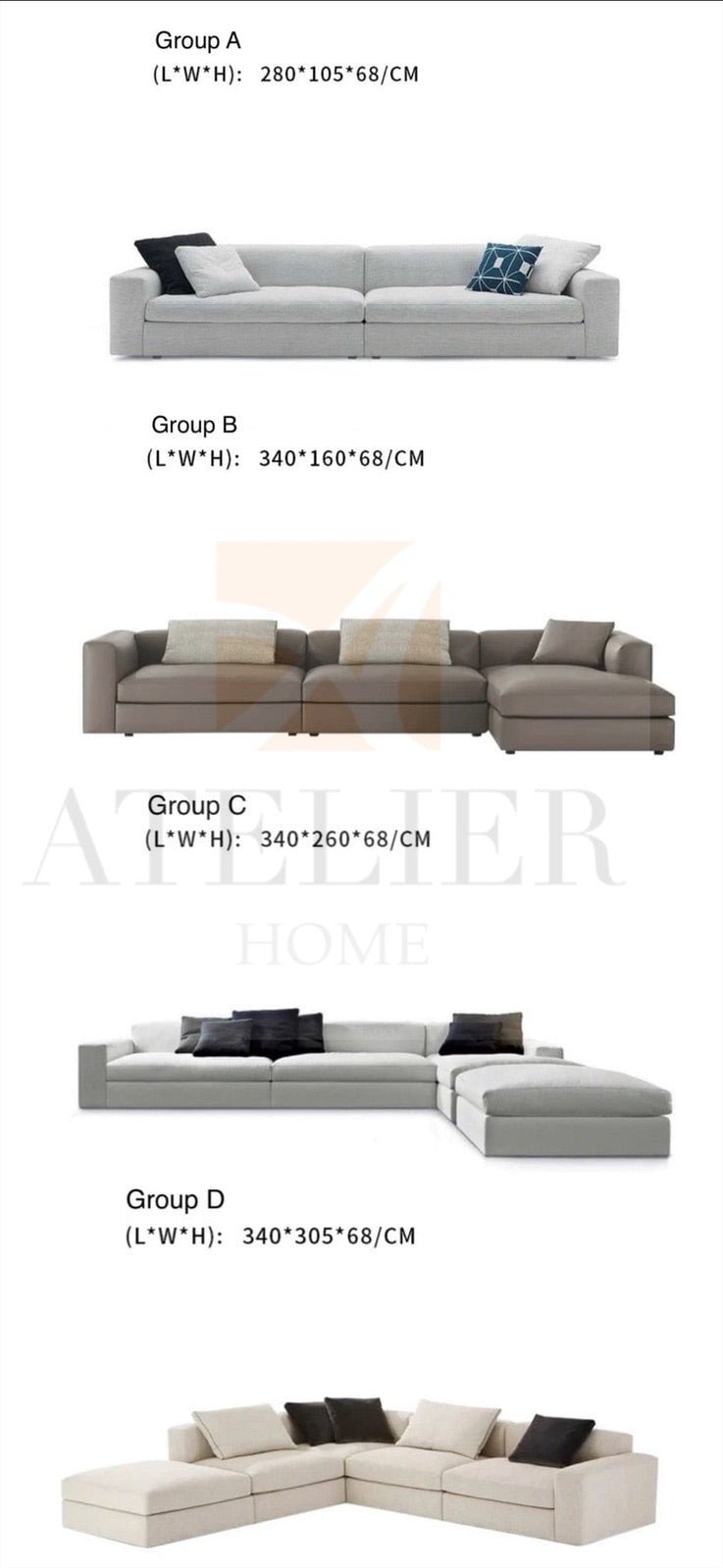 Rendy Scratch Resistant Suede Fabric Sofa