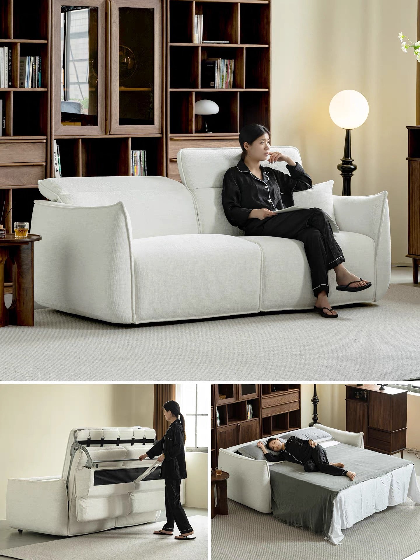 Liseria Foldable Sofa Bed with Mattress