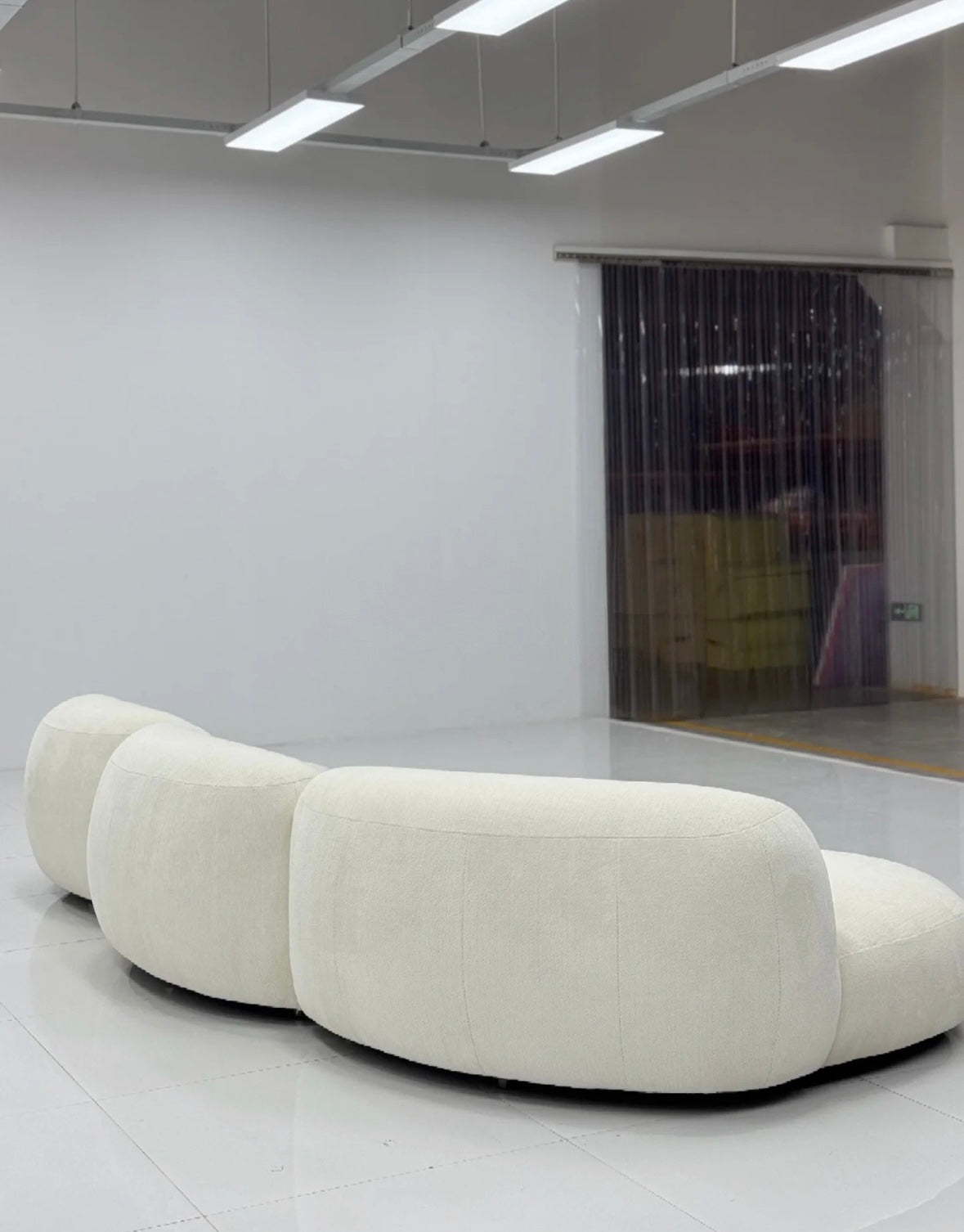 Casper Performance Boucle Sectional Curve Sofa