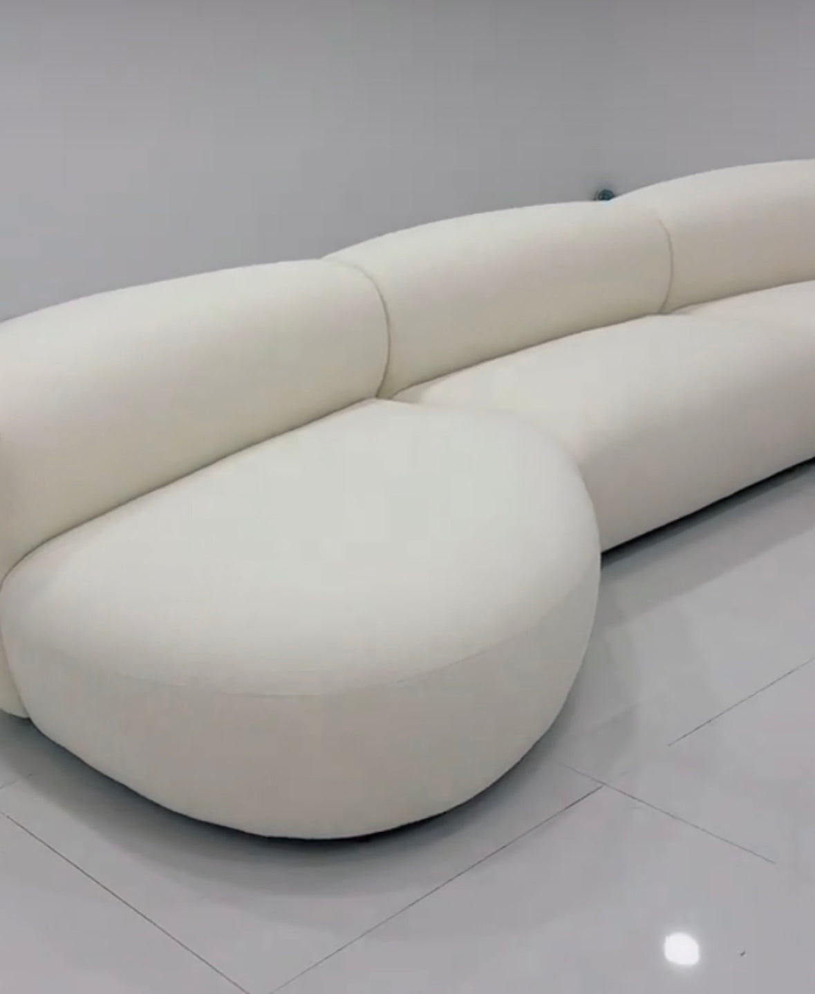 Casper Performance Boucle Sectional Curve Sofa