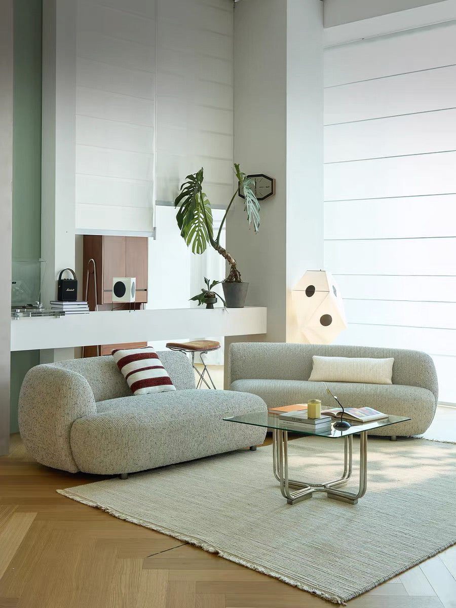 Tusca Performance Boucle Sectional Curve Sofa