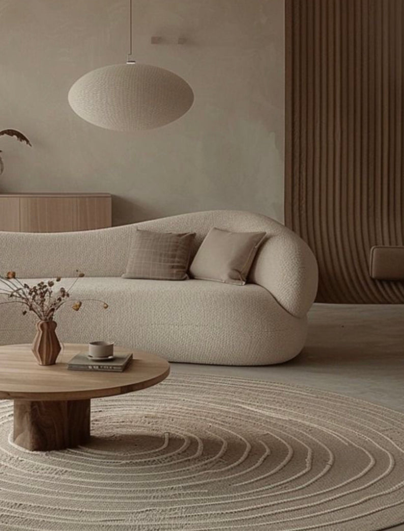 Mink Performance Boucle Curve Sofa