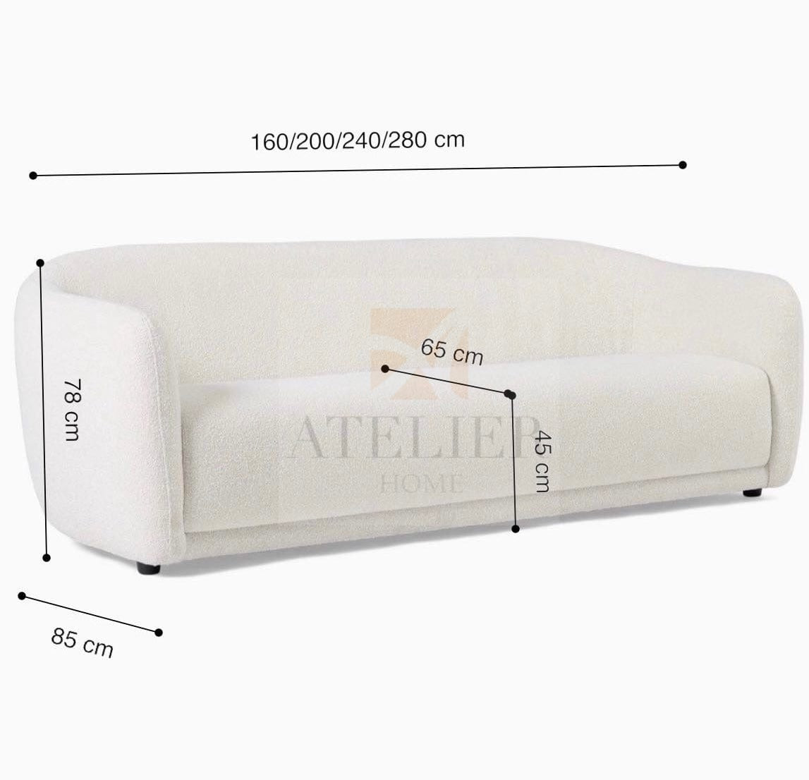 Imma Performance Boucle Curve Sofa