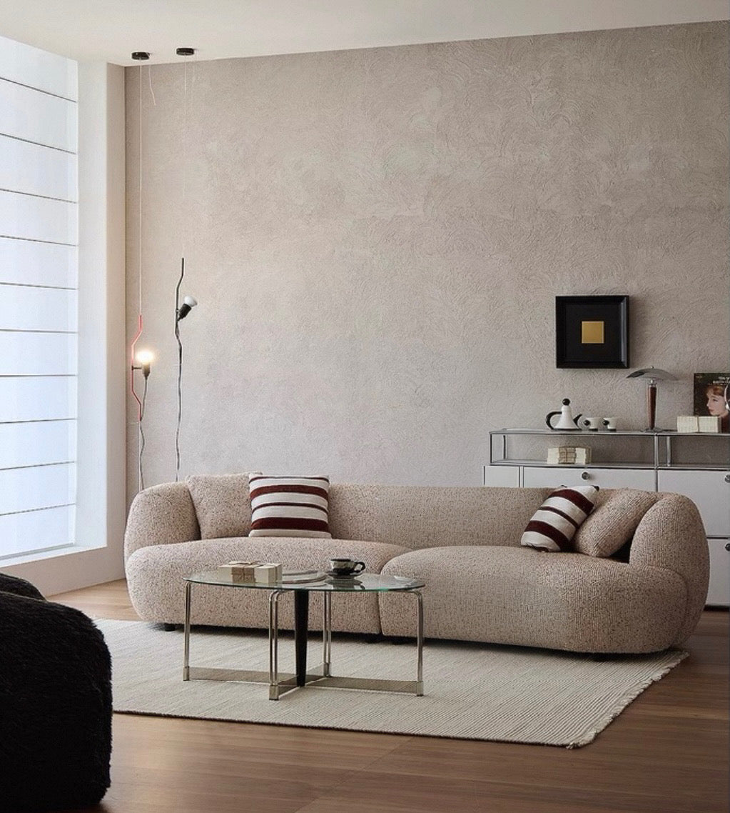 Tusca Performance Boucle Sectional Curve Sofa