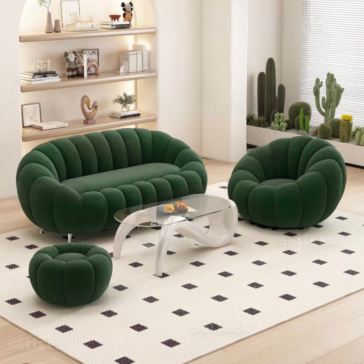 Jeron Performance Boucle Curve Sofa